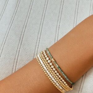 EF Collection Chic Gold Ball Stretch Bracelet -set of 3- original packaging inc